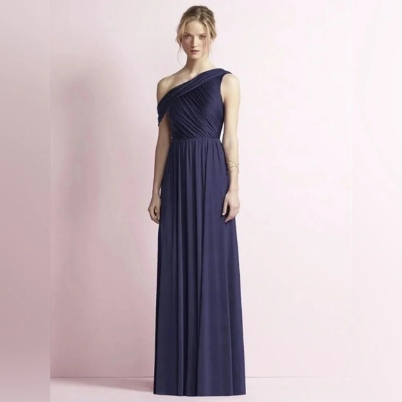 Jenny Yoo Dresses & Skirts - JY Jenny Yoo • NWT Midnight Blue Navy JY502 One Shoulder Bridesmaids Gown Dress